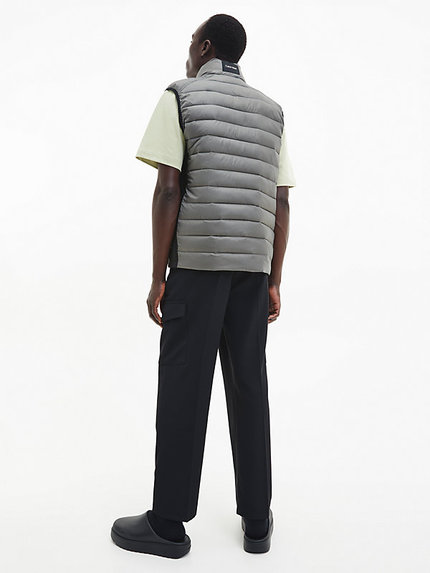 Módní Recycled logo vesta, Šedá barva, 2023