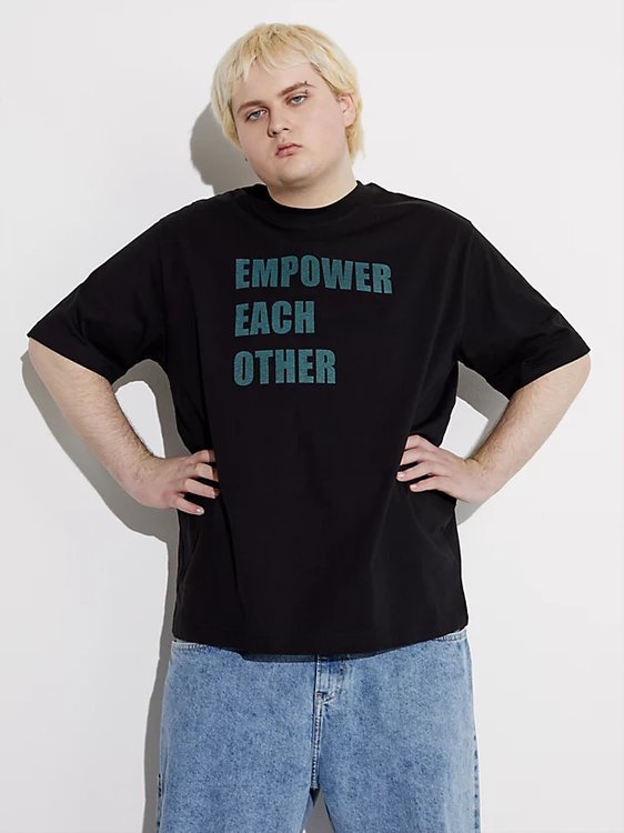 Empower Slogan triko – Calvin Klein Jeans, Černá barva Muži, Unisex, Unisex, Ženy