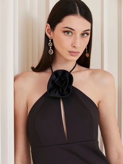 Luxusní Daniela Scuba šaty, Černá barva, 38, 40, 42, 44