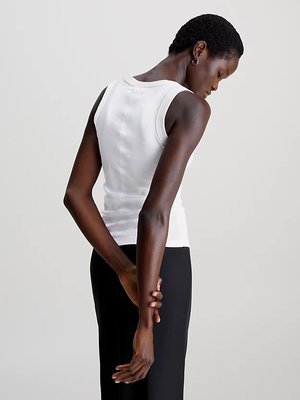Cotton Rib Tank tílko – Calvin Klein, Bílá barva Ženy