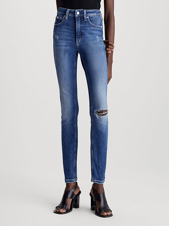 Calvin Klein Jeans – High Rise Skinny jeans, Modrá barva