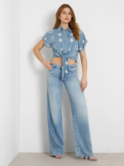 Módní Brigitte košile, Modrá barva, 2024