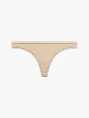 Calvin Klein Underwear – Tanga Sculpted, Béžová barva