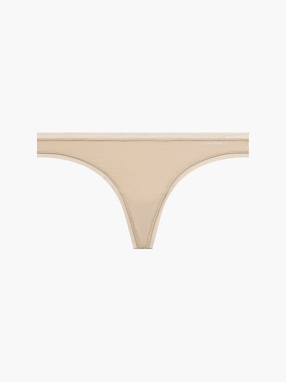 Calvin Klein Underwear – Tanga Sculpted, Béžová barva