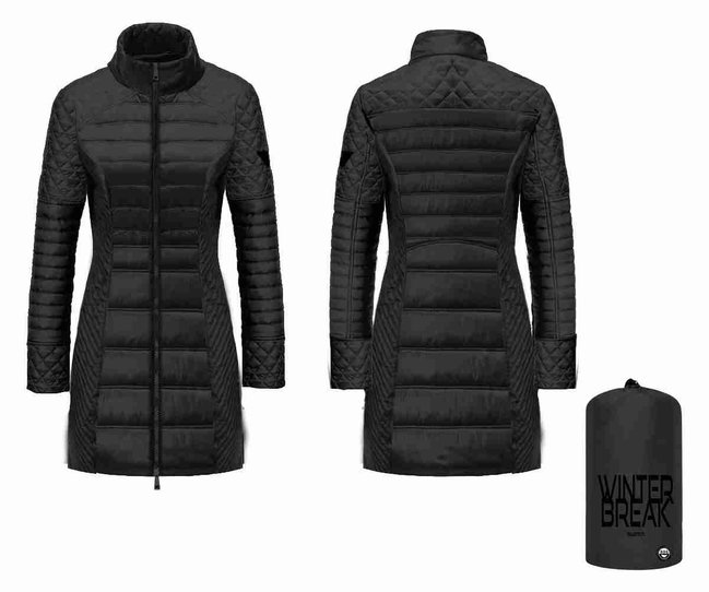 Luxusní Natasha bunda, Černá barva, XS, S, M, L, XL 1