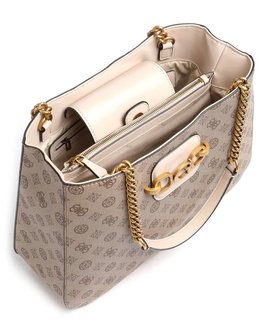 Luxusní Hensely kabelka, Béžová, Hnědá barva, T/U