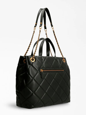 Módní Cessily quilted kabelka, Černá barva, 2022