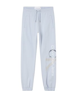 Calvin Klein Jeans – Relaxed monogram tepláky, Modrá barva