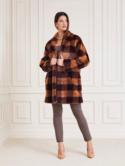 Módní Rochelle kabát, Hnědá barva, 2022