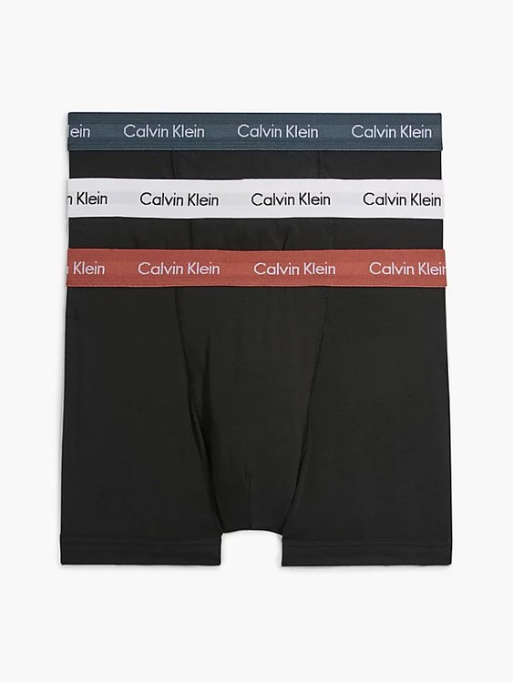 Calvin Klein Underwear – Cotton Stretch boxery 3ks, Černá barva