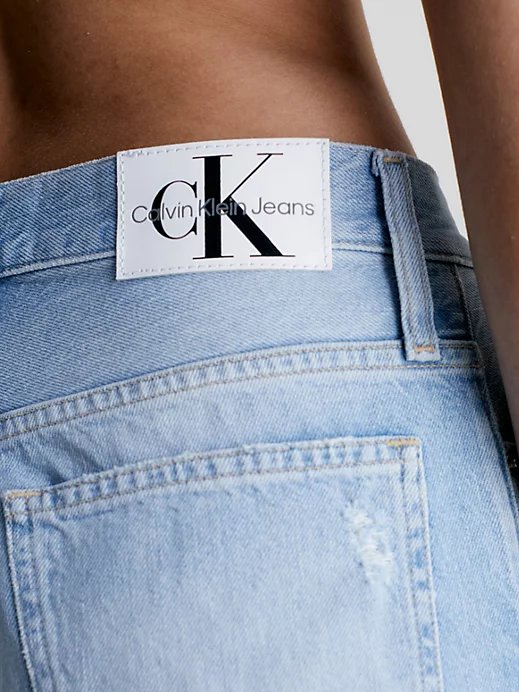 Luxusní Mom jeany, Modrá barva, 25/NI, 26/NI, 27/NI, 28/NI