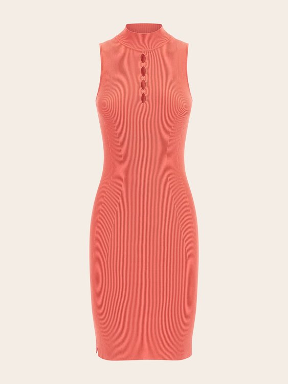 Luxusní Aretha šaty, Oranžová barva, XS, S, M