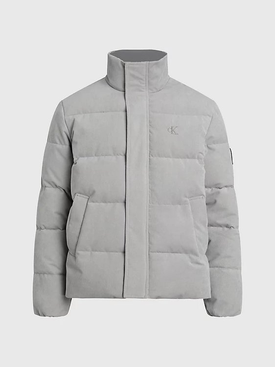 Corduroy Puffer bunda Šedá barva Muži