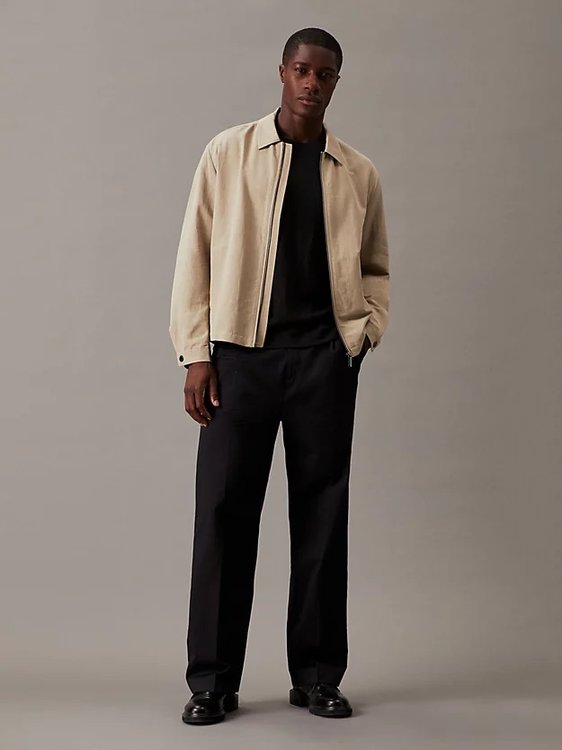 Calvin Klein – Lightweight Slub triko, Černá barva