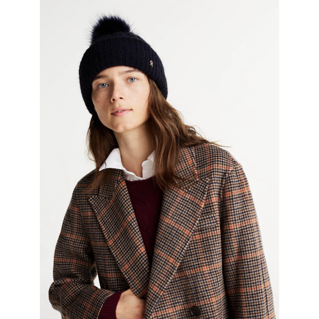 Tommy Hilfiger – TH Timeless čepice, Modrá barva