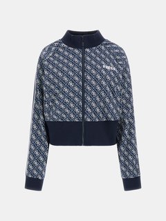 Sarah 4G Logo mikina na zip Modrá barva Ženy