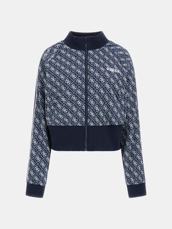 Sarah 4G Logo mikina na zip Modrá barva Ženy