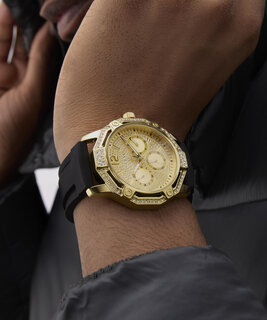 GUESS, Černá, Zlatá barva Regal hodinky