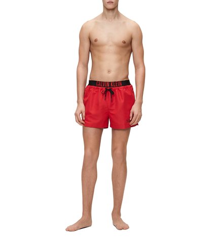 Calvin Klein Swimwear – Intense Power plavky, Červená barva