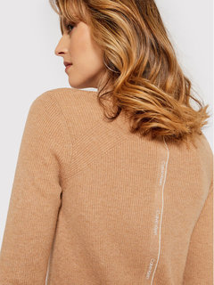 Calvin Klein, Béžová, Hnědá barva Golf Ess svetr