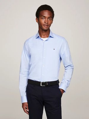 Tommy Hilfiger – Flex Poplin košile, Modrá barva