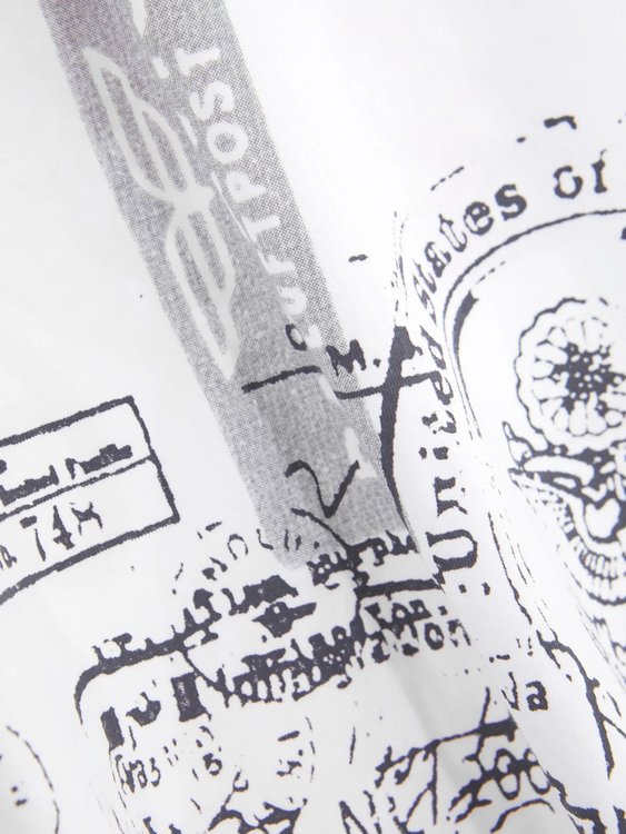 Faded Stamp triko Bílá barva Muži