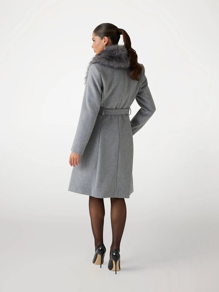 Módní Valerie kabát, Šedá barva, 2024