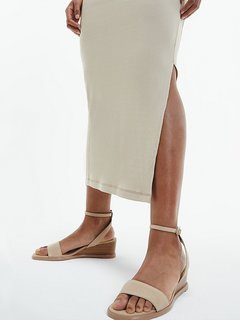 Módní Modal šaty, Béžová barva, 2022