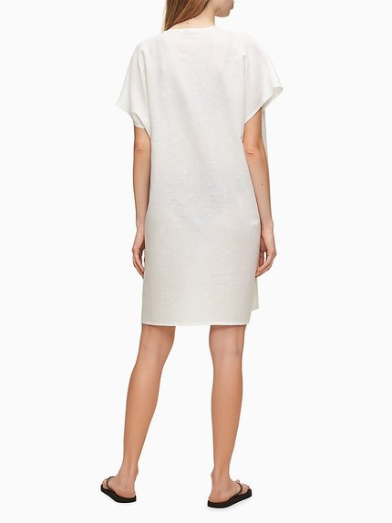 Šaty Core Solids – Calvin Klein Swimwear, Bílá barva Ženy