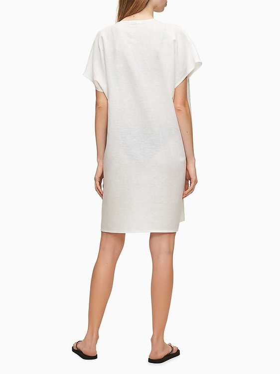 Šaty Core Solids – Calvin Klein Swimwear, Bílá barva Ženy