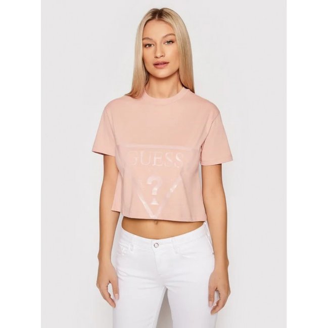 Adele crop triko Růžová barva Ženy
