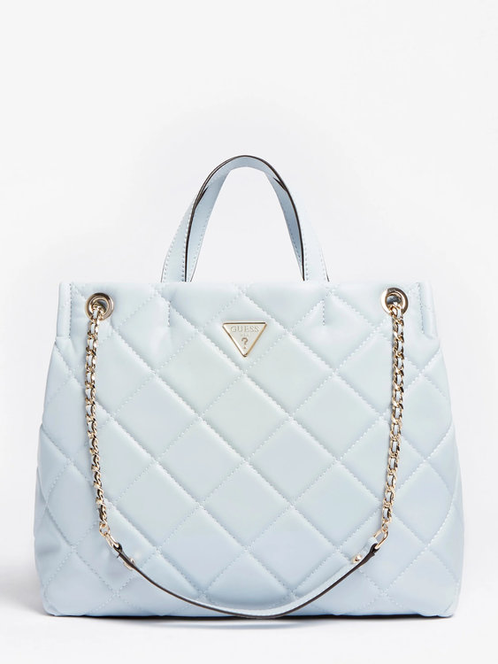 Guess – Cessily quilted kabelka, Modrá barva