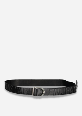 Módní D-ring pásek, Černá barva, 2022