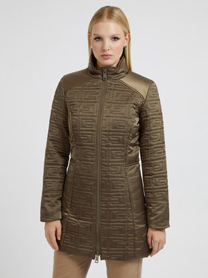 GUESS – Marine bunda, Hnědá, Khaki barva