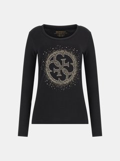 Luxusní 4G Logo triko, Černá barva, XS, S, M, L