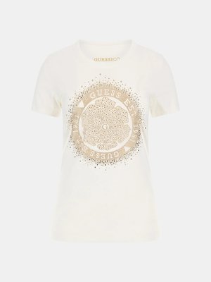 Luxusní Round Camelia triko, Bílá barva, XS, S, M, L, XL