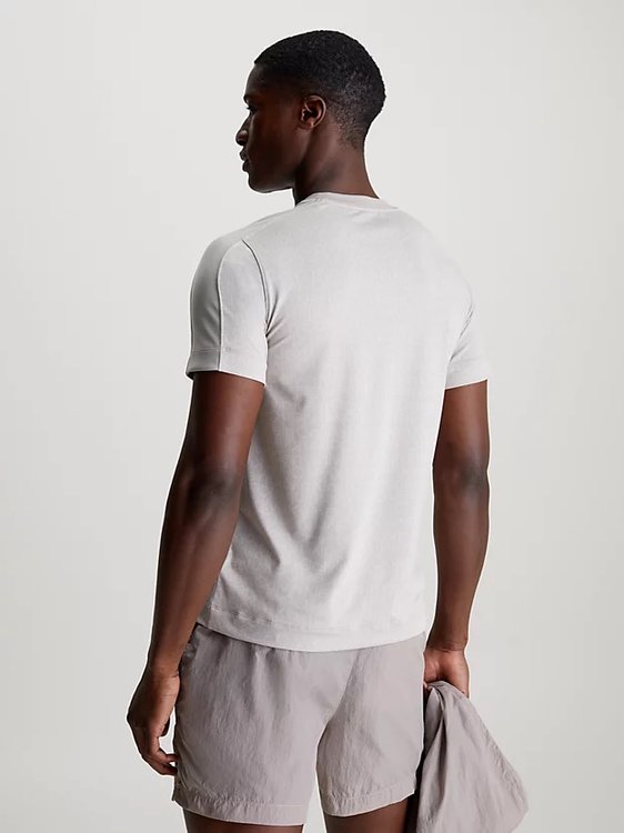 Logo Mesh Gym triko – Calvin Klein Performance, Šedá barva Muži