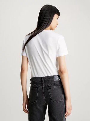 Monologo Slim triko – Calvin Klein Jeans, Bílá barva Ženy