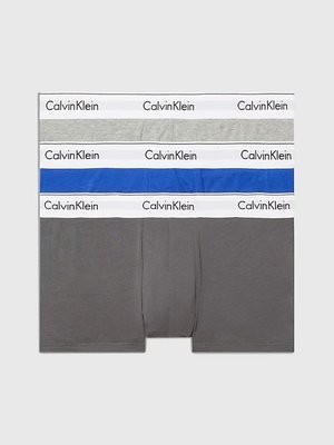 Calvin Klein Underwear – Modern Cotton Stretch boxery 3ks, Modrá, Šedá barva