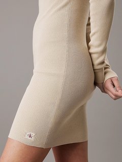 Luxusní Woven Label šaty, Béžová, Krémová barva, XS, S, M, L