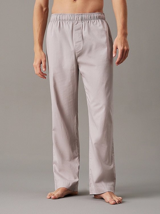 Calvin Klein Underwear – Cotton Poplin kalhoty, Hnědá, Šedá barva