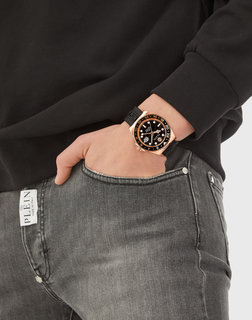 GMT-I CHALLENGER hodinky Černá, Růžové zlato barva Muži