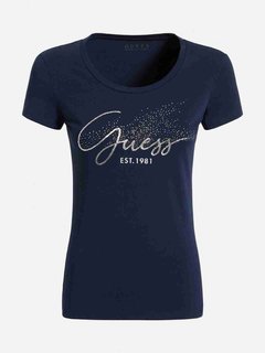 Módní Front logo tričko, Modrá, Navy barva, 2022 1