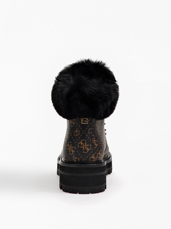 Módní Issa kotníkové kozačky, Hnědá barva, 2022