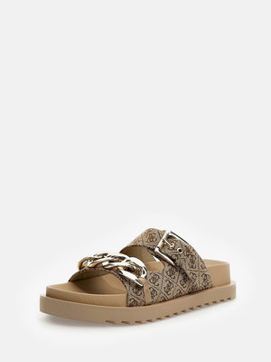 GUESS – Fatema pantofle, Hnědá barva