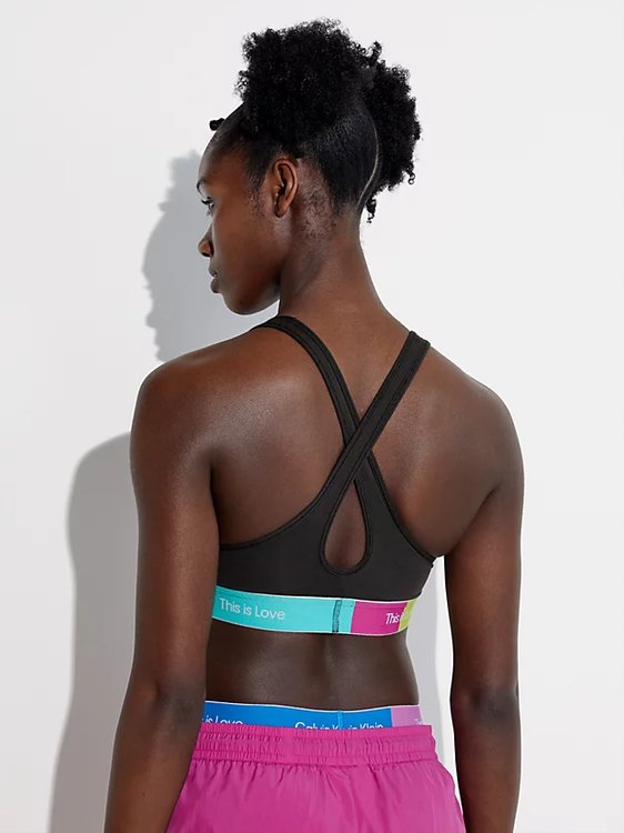 Módní This Is Love podprsenka, Černá barva, 2023