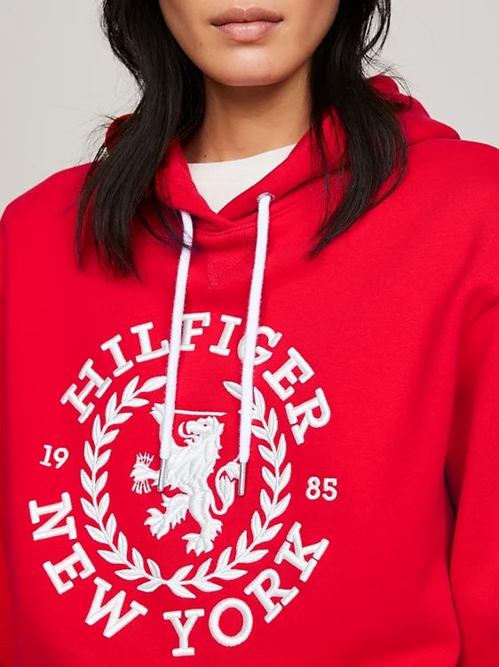 Luxusní Reg Crest mikina, Červená barva, XS, S, M, L