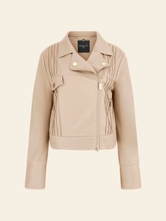 Lola biker bunda Béžová barva Ženy