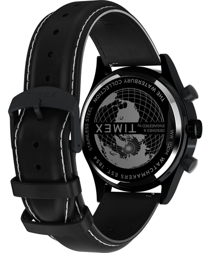 Módní Waterbury hodinky, Černá barva, 2024