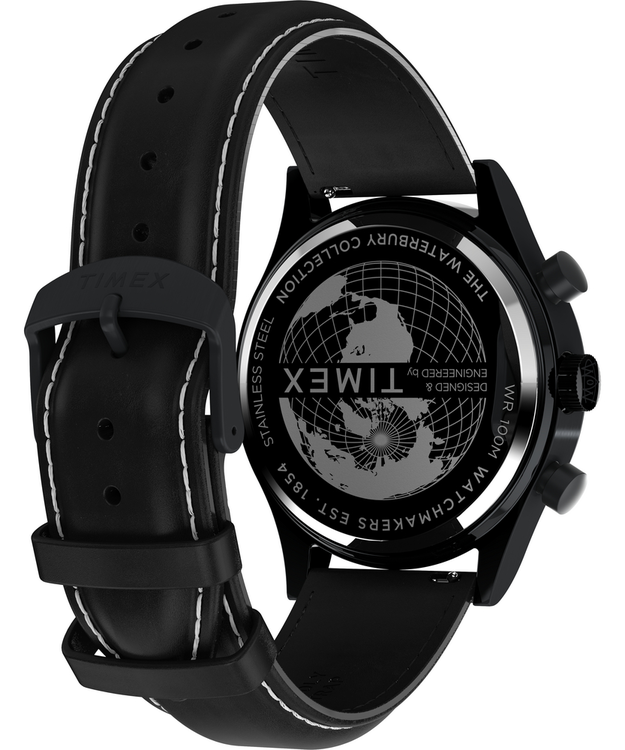 Módní Waterbury hodinky, Černá barva, 2024